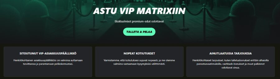 Betrix Casinon kanta-asiakkuus ja VIP-ohjelma