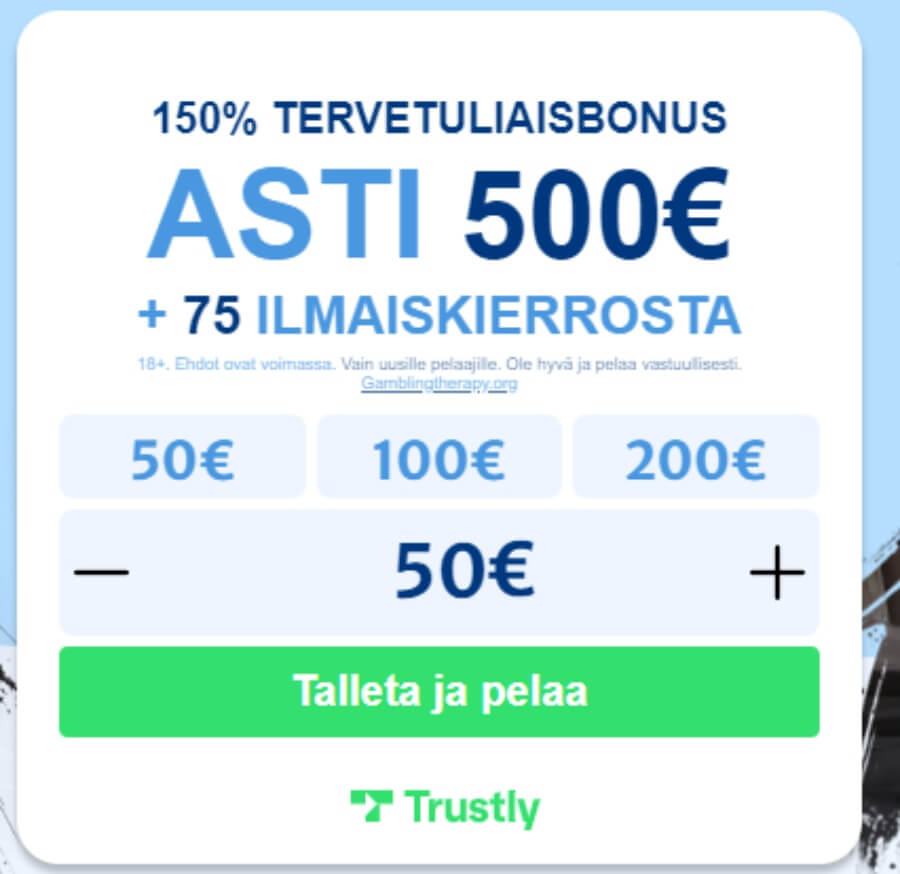 Simppeli tervetuliaisbonus sekä muut tarjoukset 