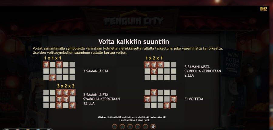 Penguin City mahdollise voitot