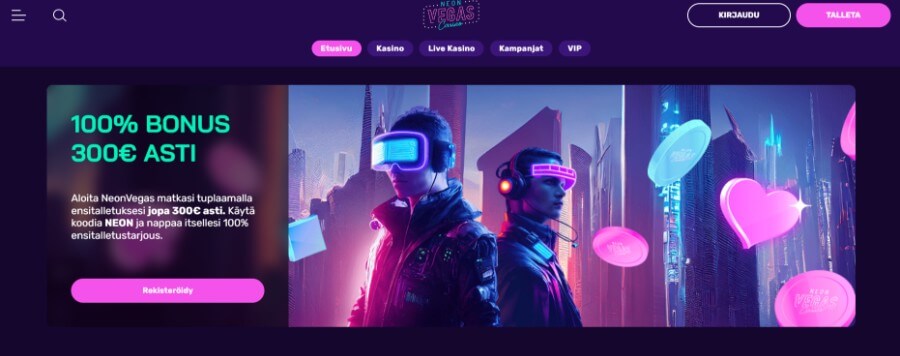 Mitä löydät tästä NeonVegas kasinoarvostelusta