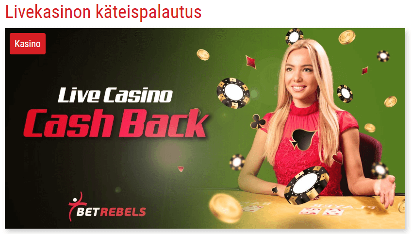 BetRebels live cashback