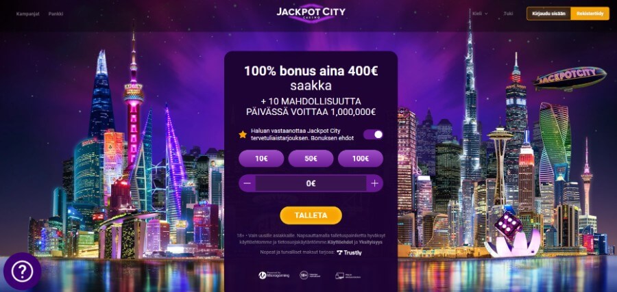 Nappaa Jackpot City bonus