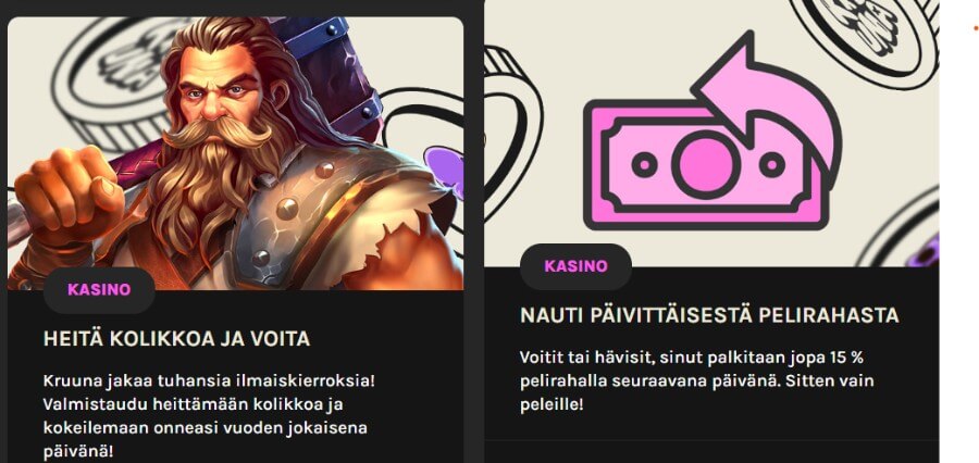 Kruuna päivittäinen jopa 15% cashback