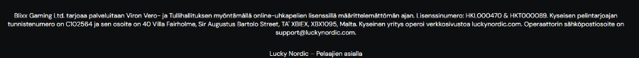 Lucky Nordic lisenssi