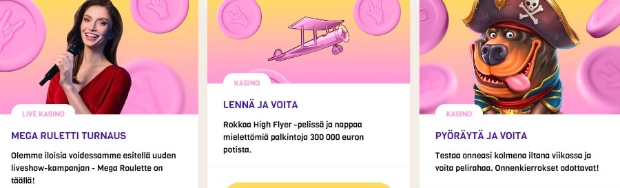 Lysti tervetuliaisbonus ja muut tarjoukset