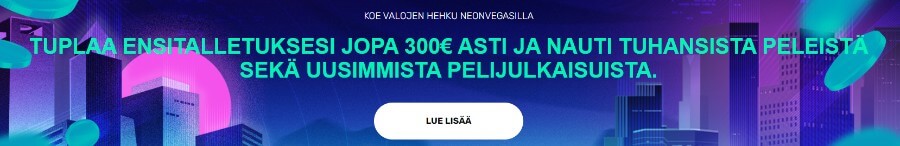 NeonVegas tervetuliaisbonus - Tarjolla jopa 300€ bonukset!