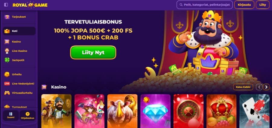 Royal Game Casino etusivu