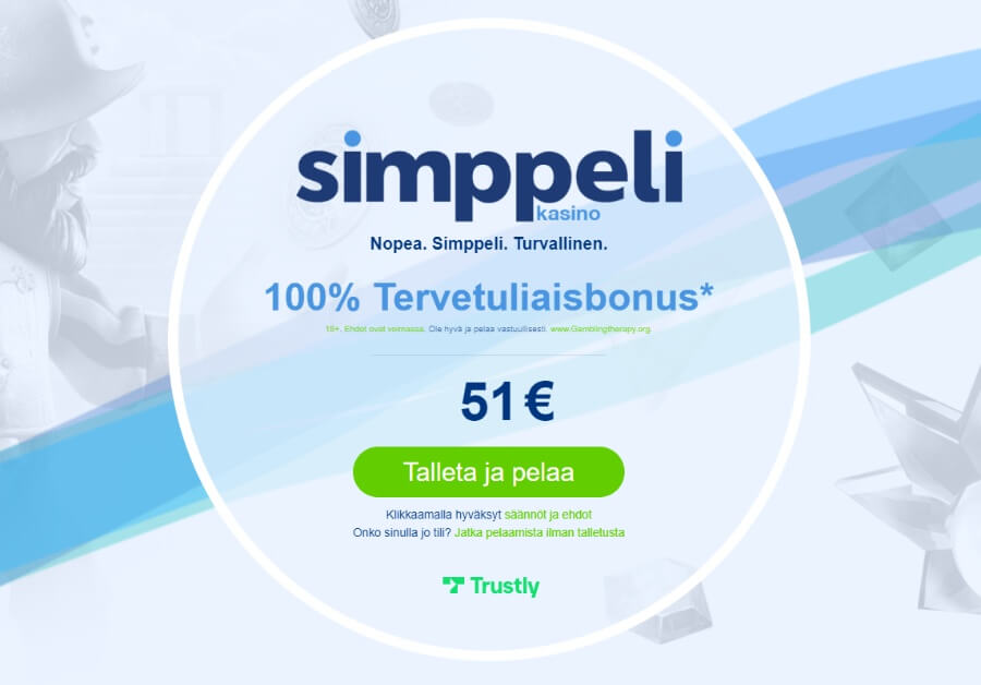 Simppeli bonus uusille pelaajille