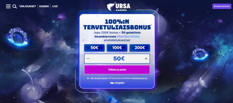 Ursa Casino tervetuloa