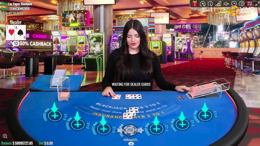 Vivo Live blackjack