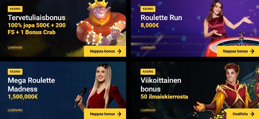 Zet Casino tarjoukset