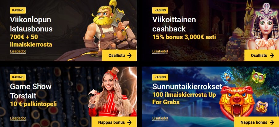 Zet Casino tarjoukset