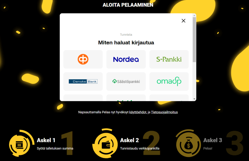 Zet Casino pelitilin avaaminen